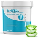 Vetwell 犬耳ワイプ - ペットの感染症と制御耳臭気のためのオティッククリーニングワイプ - 100 カウント