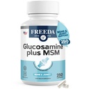 FREEDAグルコサミンMSM – ビーガン関節柔軟性 & モビリティサプリメント – シェルフィッシュなしベジタリアングルコサミン – 共同機能をサポート – サードパーティーテスト – (250 カプセル)