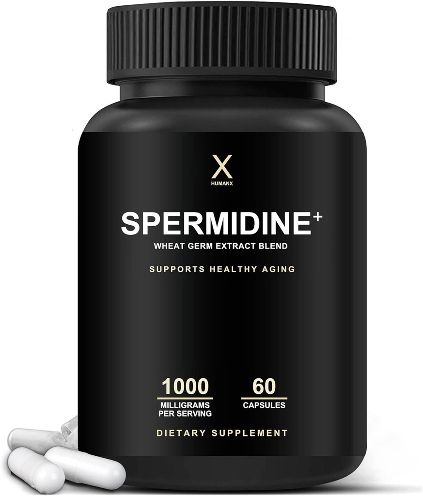 HUMANX Spermidine+ (テストされるUSAの第三者) - セルラーリニューアルを活性化するSpermidine-Richの小麦のGermのエキス及び亜鉛-非GMOのSpermidineのカプセル-サポート健康な老化-Spermidineの補足