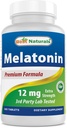 ベストナチュラルズメラトニン12mg(1年の供給) - 薬物フリーの夜間睡眠補助金 - 睡眠とリラックスのためのメラトニン、365カウント(31のパック)