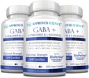 承認された科学GABA + - カルムを促進します, 睡眠を改善します, 気分をブースト - GABA, L-テアニン, L-アルギニン, ビタミンB6, バイオパイン - 高吸収 - 180カプセル - ビーガン