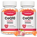 2つのパックCoQ10のグミー、5Xの細胞エネルギーおよび酸化防止サポートのためのよりよい吸収の補酵素Q10、120のピーチのグミー