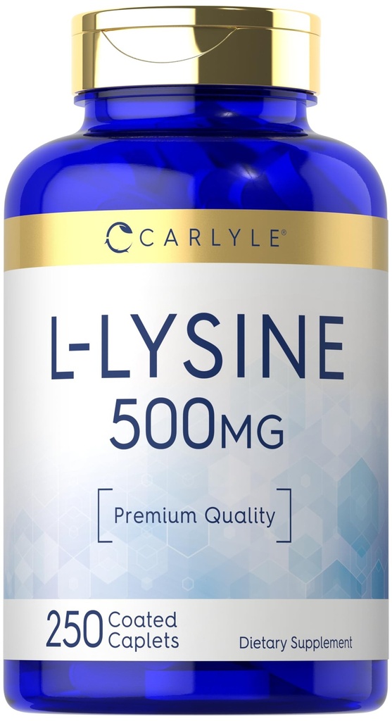 カルライル L-リジン 500mg | 250カプレットカプセル | アミノ酸サプリメント | ベジタリアン・非GMO・グルテンフリー対応商品