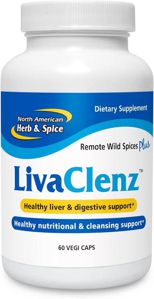 北アメリカのハーブおよびスパイス、Livaclenzのカプセル、60カウント