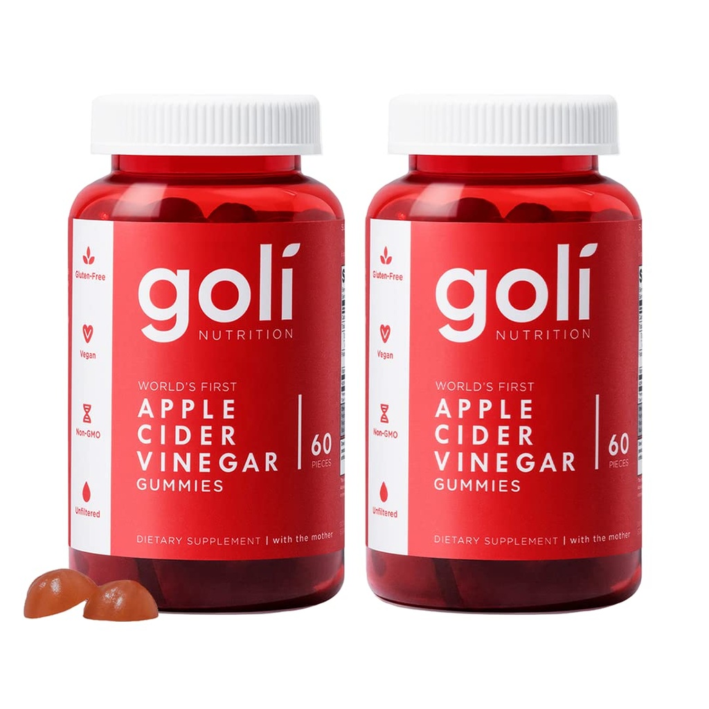 Goliの栄養物の補足、Apple Cider Vinegar Gummyのビタミンの栄養物、60の計算の2パック
