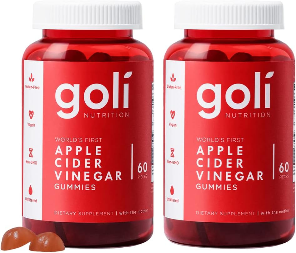 Goliの栄養物の補足、Apple Cider Vinegar Gummyのビタミンの栄養物、60の計算の2パック