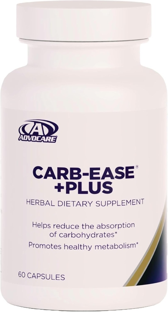 AdvoCare Carb-Ease Plus - 腎臓豆と炭水化物ブロッカーサプリメント、グレープシード&グリーンコーヒーエキス - 健康な代謝をサポート* - 60カプセル