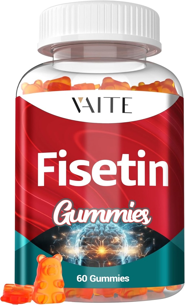 Fisetinは500mg - ガミーの補足、細胞の健康サポートのための強力な酸化防止のブレンドを補います - ビーガン及びフラボノイド及び植物のエキス、ブースト認知機能、60のガミー