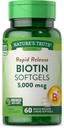 自然の真理ビオチン5000mcg | 60 softgels | 男女別無料サプリメント