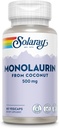 SOLARAY Monolaurin 天然ココナッツから500mg - 強力な Nutritive サポートのためのMonolaurinサプリメント - 60日間返金保証、Lab Verified - 60のサービング、60の野菜