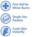 Globe First Aid Burn Gel with Aloe 0.9g Packets, (Box of 144) マイナーバーンズの一時的な救済のための高度なファーストエイドゲル, カット, そして、Scrapes