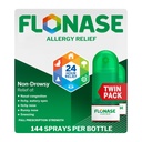 Flonaseのアレルギーの救助の鼻のスプレー、24時間の非眠気のアレルギーの薬、メーターで計られた鼻のスプレー- 144のスプレー(2のパック) - 秋および季節的なアレルギーの救助