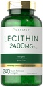 カルライルレシチンサプリメント | 2400mg | 240 Softgelカプセル | 天然由来のホスホリピド | ノンGMO、グルテンフリー