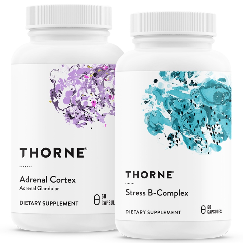 THORNE - 副腎サポートバンドル - 副腎皮質およびストレスBコンプレックス - ストレス&免疫管理 - 60のサービング