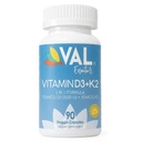 VALビタミンD3 + K2(MK-7)5000 IU&90 mcg - 骨と心の健康サポート - 高効力、非GMO、スワロしやすい - 90ビーガンカプセル - D3 K2サプリメント米国製
