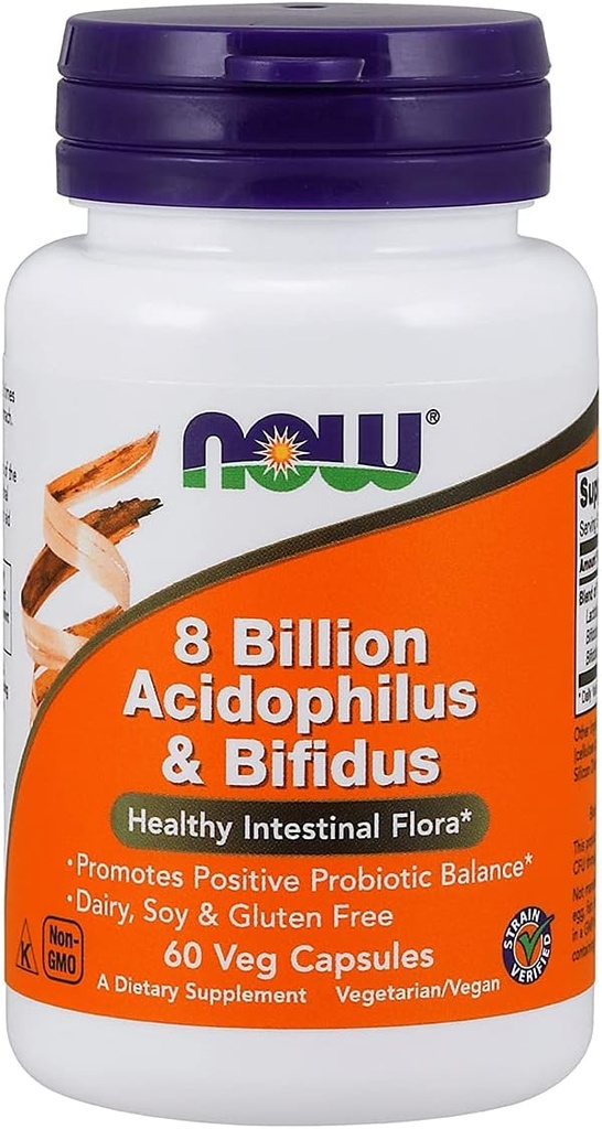 NOWの食糧のAcdophilus及びBifidus 8の鋼片VCaps、60のct