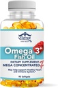 Eternal Spirit Beauty Omega-3 Fish Oil - 心臓、脳、免疫のサポートのための高周波EPA&DHAサプリメント - メガ集中式 - 60 Softgels