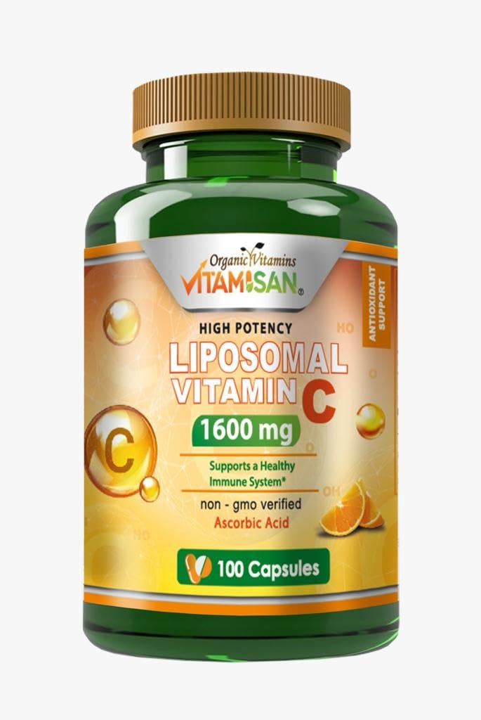VITAMISAN の Liposomal のビタミン C - 100 のカプセル - 高吸収のアスコルビンの酸 - 5 月のサポート免疫システム及びコラーゲンの補強 GMO の強力な酸化防止剤無し