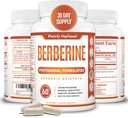 純粋に最適の Berberine HCL 1200mg - Berberis Aristata、自然な混合物、60 の容易な保存野菜のカプセルからの高い効力の補足
