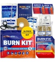 BurnFix® 燃焼キット 緊急燃焼のための最初の補助金 - 26 ピースの燃焼処理 冷却ゲル、ドレッシング、手袋 - キッチン、日焼け、化学&スカルド救済 - ホーム、オフィス、旅行