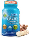 Probiotics with Digestive Enzymes and Prebiotic for Women and Men - 3-in-1 Vegan Probiotic Prebiotic Multi Enzyme Complex for Gut Health - Maximum Absorption Delayed-Release Capsules