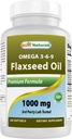 最高の自然亜麻仁油1000 mg 240 Softgels - 心の健康のためのオメガ3-6-9