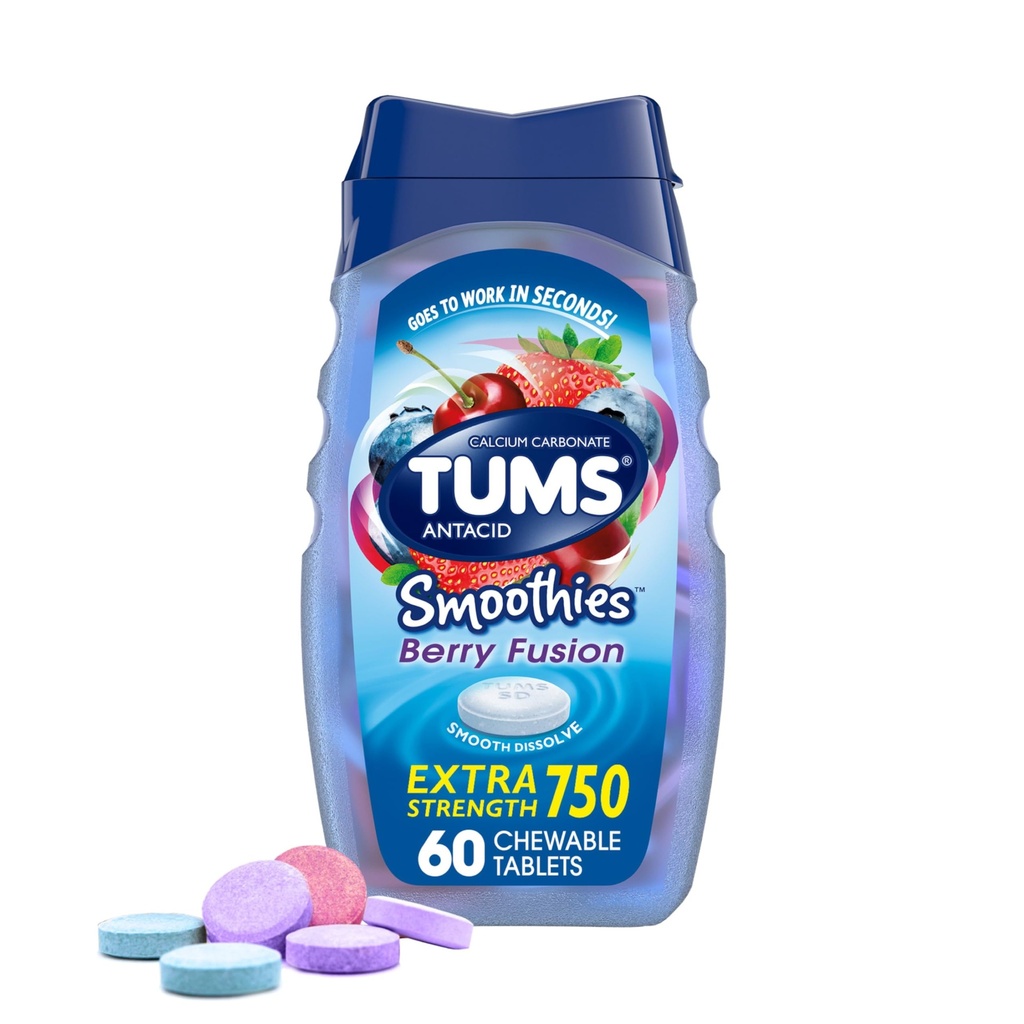 TUMSのAntacidのスムージーの果実の融合は60の計算を錠剤にします