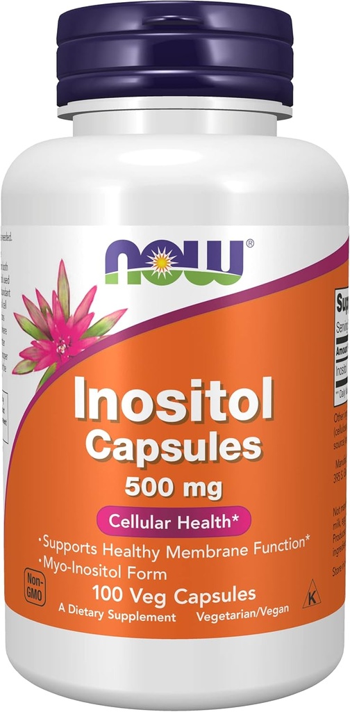 今食品、イノシトール500mg、100カプセル