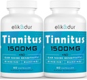 リング耳のための1500のMGのTinitus、耳のリングのためのTinitusの補足、Proprietaryの草のブレンド、女性人のための耳のTinitus、(60の帽子、2パック)