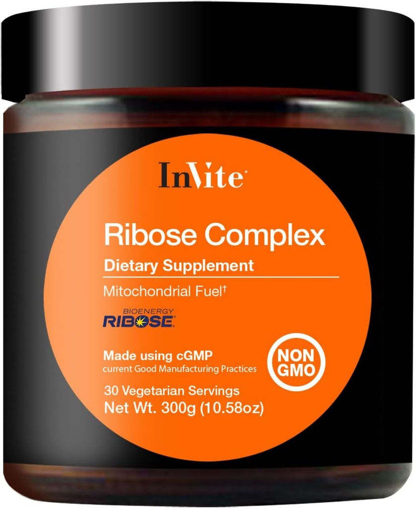 Invite Health Ribose Complex - D-Riboseを含む、成分の包括的なブレンドを使用して運動中のエネルギーと耐久性をサポート - 30のサービング