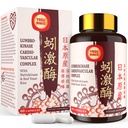 Lumbrokinase 100mg (最高の活動1,000,000 LKU)、Nattokinase活動の100mg-2,000 FUおよび赤いイースト米300mgの循環、Cognition、60のカプセルのための有効なLumbrokinaseの酵素の補足(1のパック)