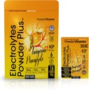 PowderVitamin 電解質パウダープラス、ケト、タンジェリンパイナップル、砂糖フリー、ピンクヒマラヤ塩、1000mg カリウム、120mg カルシウム、120mg マグネシウム、非GMO、ゼロカロリー、(16 Hydration Packets)