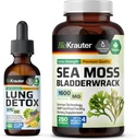BIO KRAUTER Lung Detox Tincture 2 Fl. Oz. & Sea Mosss 250カプセル