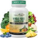 Bromelain 500mgの補足が付いているMoxyVites Quercetin - 生物活動的なPhytosomeの複合体、純粋な有機性の全食糧季節サポート、酸化防止剤、20X吸収及びBioavailability-120帽子