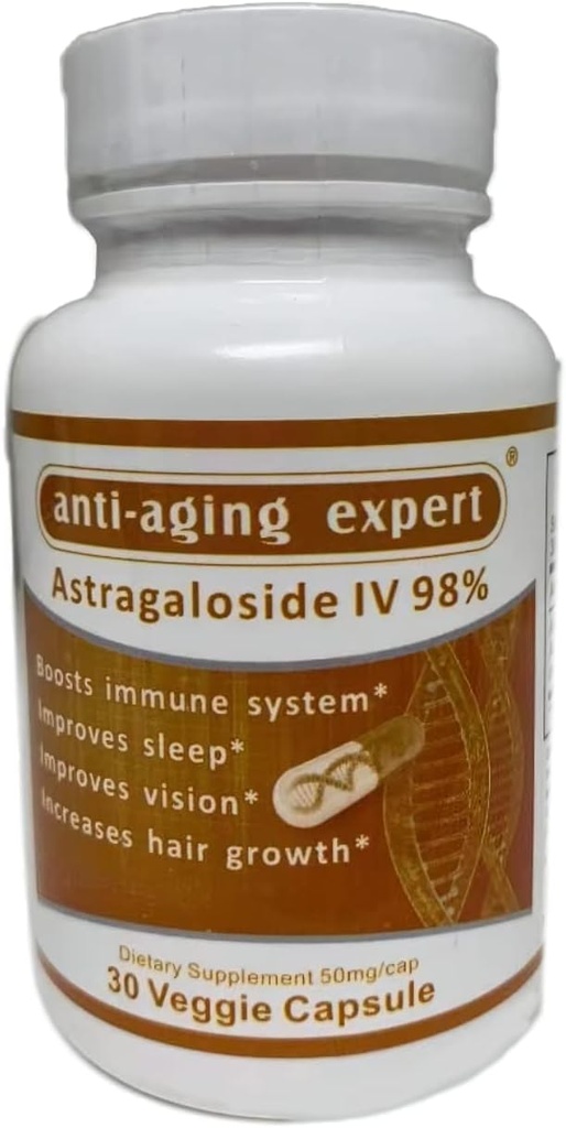 Micronized Astragaloside IV 98% 50mgのTelomereの補足-Astragalusの根のエキス、サポート免疫システムおよび酸化防止サポート、30のVgenのカプセル