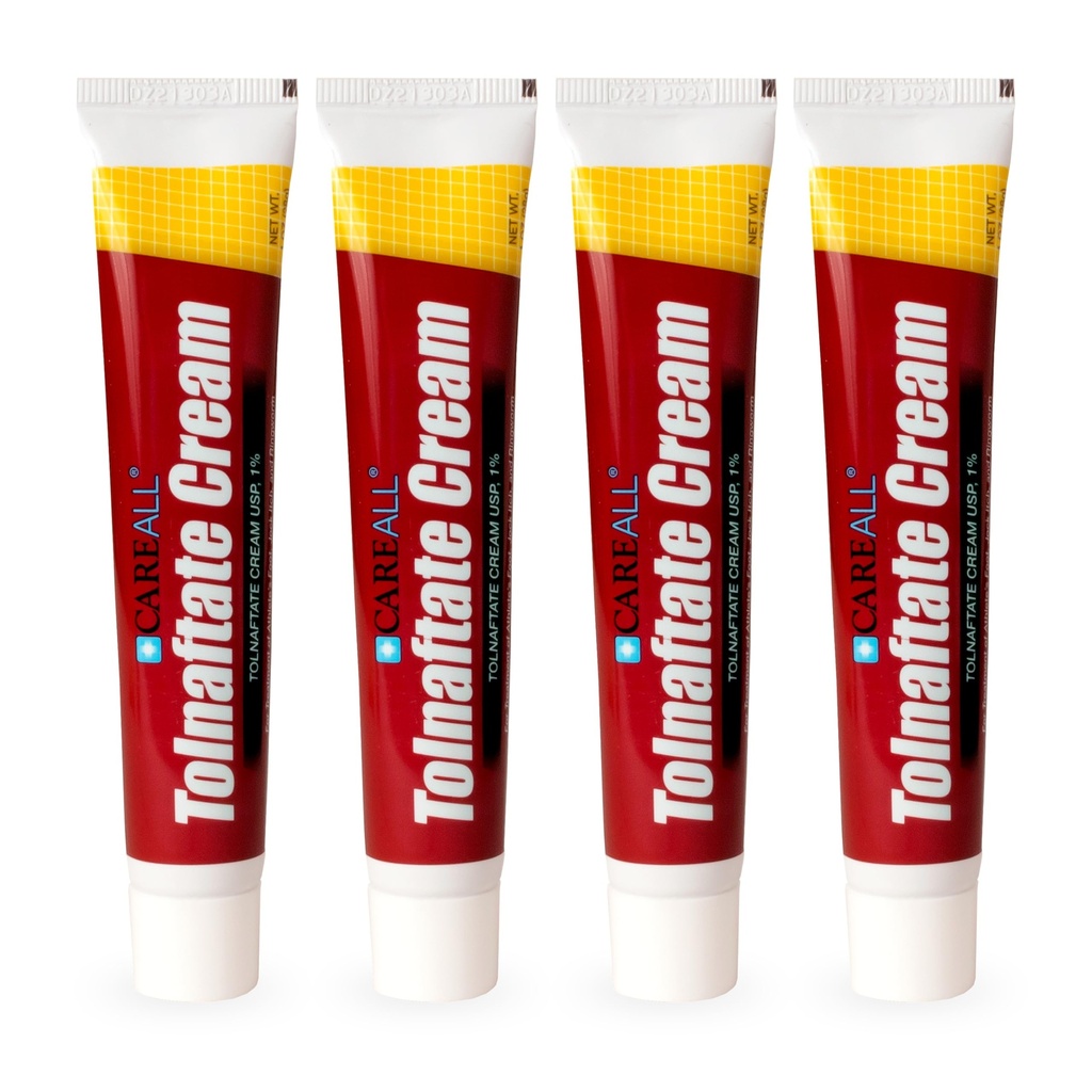 CareAll TolnaftateクリームUSP 1%、1.0 oz。 チューブ(4パック)、効果的なAntifungal治療とアスリートの足、Jock Itch、Ringworm、リードブランドと比較