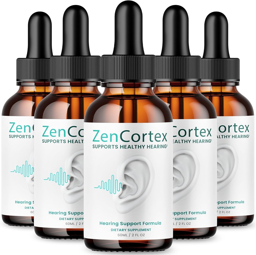 (5パック) 耳鳴りの救助のためのZencortex - 公式の方式 - 耳のためのZencortexの低下、禅の皮質24の耳鳴りの低下の液体の補足の検討、禅の皮質の補聴器の公式の方式、10oz)