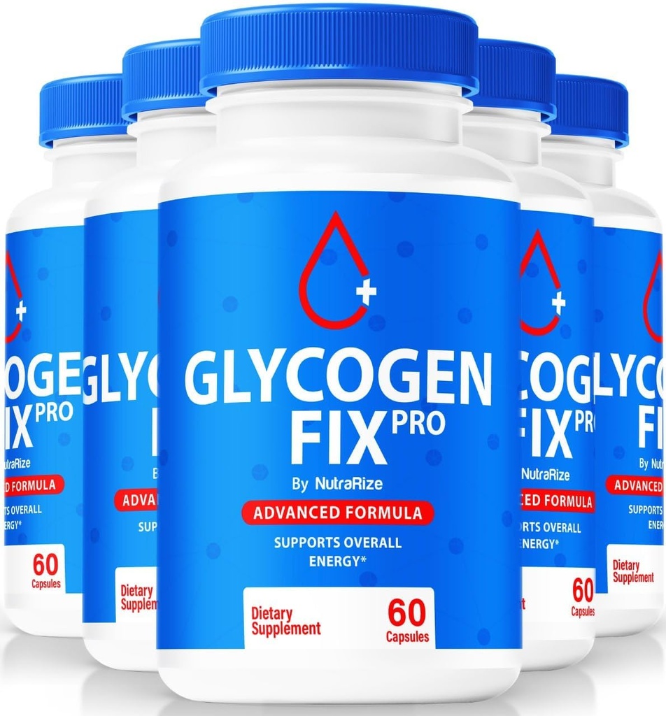 (5パック) Glycogen Fix Proカプセル、全自然血液サポートフォーミュラ、健康的なライフスタイルをサポートし、安定したレベルを維持するためのプレミアムサプリメント、公式GlycogenFix Proレビュー(300カプセル)