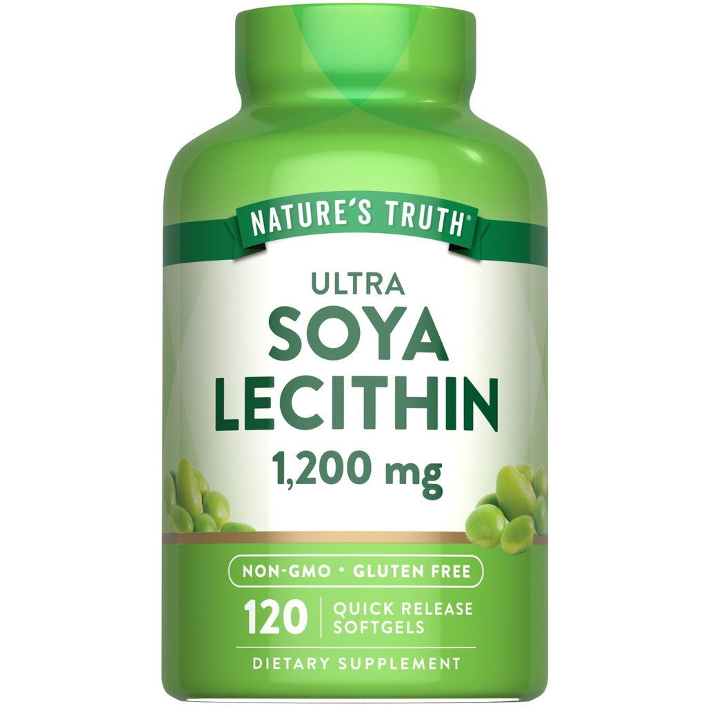 Nature's Truth Ultra Soy Lecithin 1200 mg | 120 Softgels | Non-GMO、グルテンフリーサプリメント