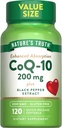 Nature's Truth CoQ10 200mg | 120 Softgels | 高吸収 | 非GMO&グルテンフリーの補酵素サプリメント | ブラックペッパーエキス付き