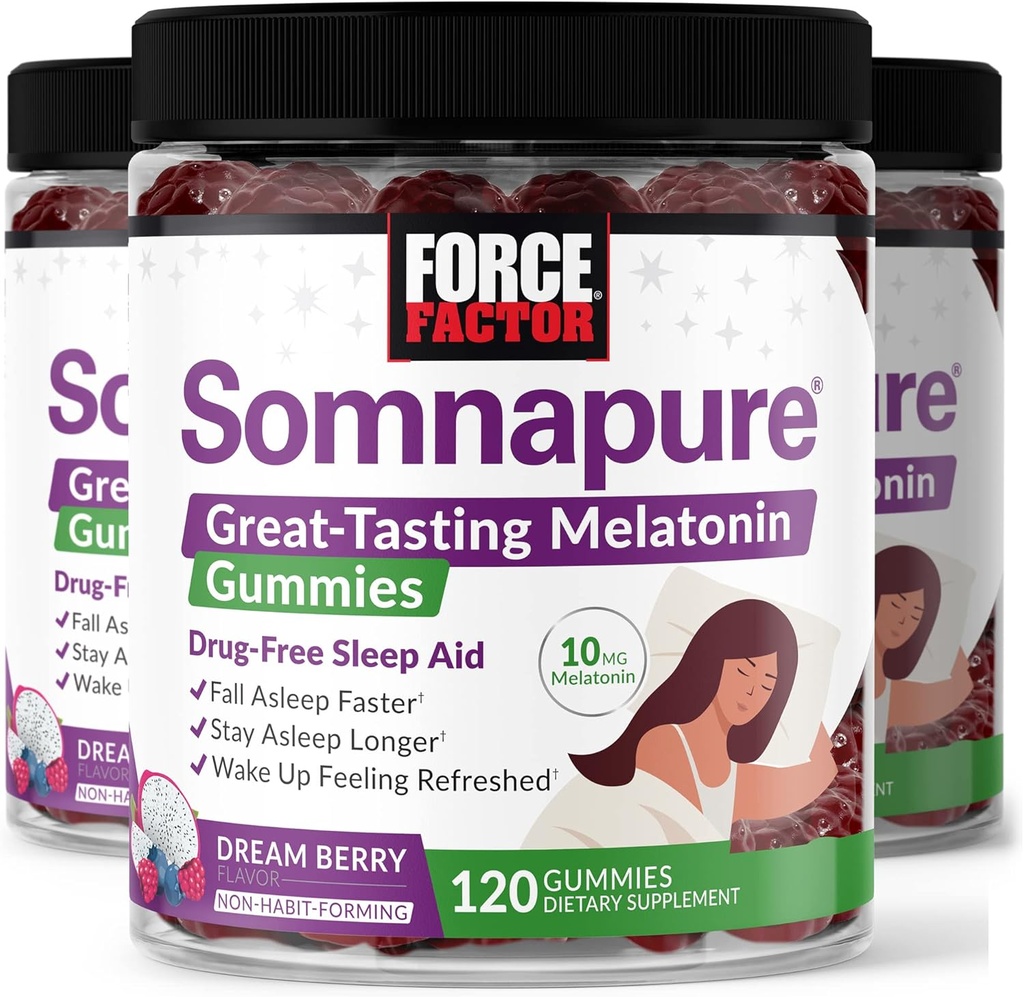 大人のためのMelatoninの力率のSomnapureのグミies、深い眠りのための非習慣形成の睡眠の援助の補足、滞在の眠りのより長い、改善された、夢の果実味、360のグミ(3)のパック