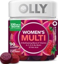 OLLY女性のマルチビタミンGummy、ビタミンA、D、C、E、ビオチン、葉酸、大人の咀嚼可能なビタミン、ベリー風味、45日の供給 - 90カウント