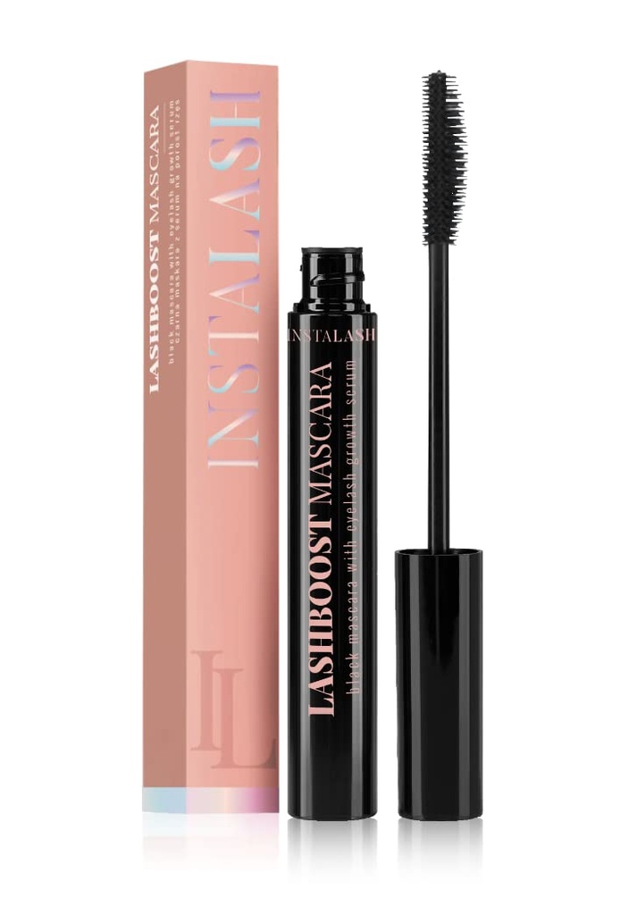 LashBoost Mascara with Lash Growth Serum | セルム注入ブラックマスカラの高度なまつげ強化 | まつげ治療は、湿疹の長さ、ボリュームと定義をブーストするのに役立ちます 10ml