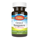 Carlson - Chelatedマンガン、20mg、優れた吸収、健康な代謝、骨サポート&脳の健康、100錠