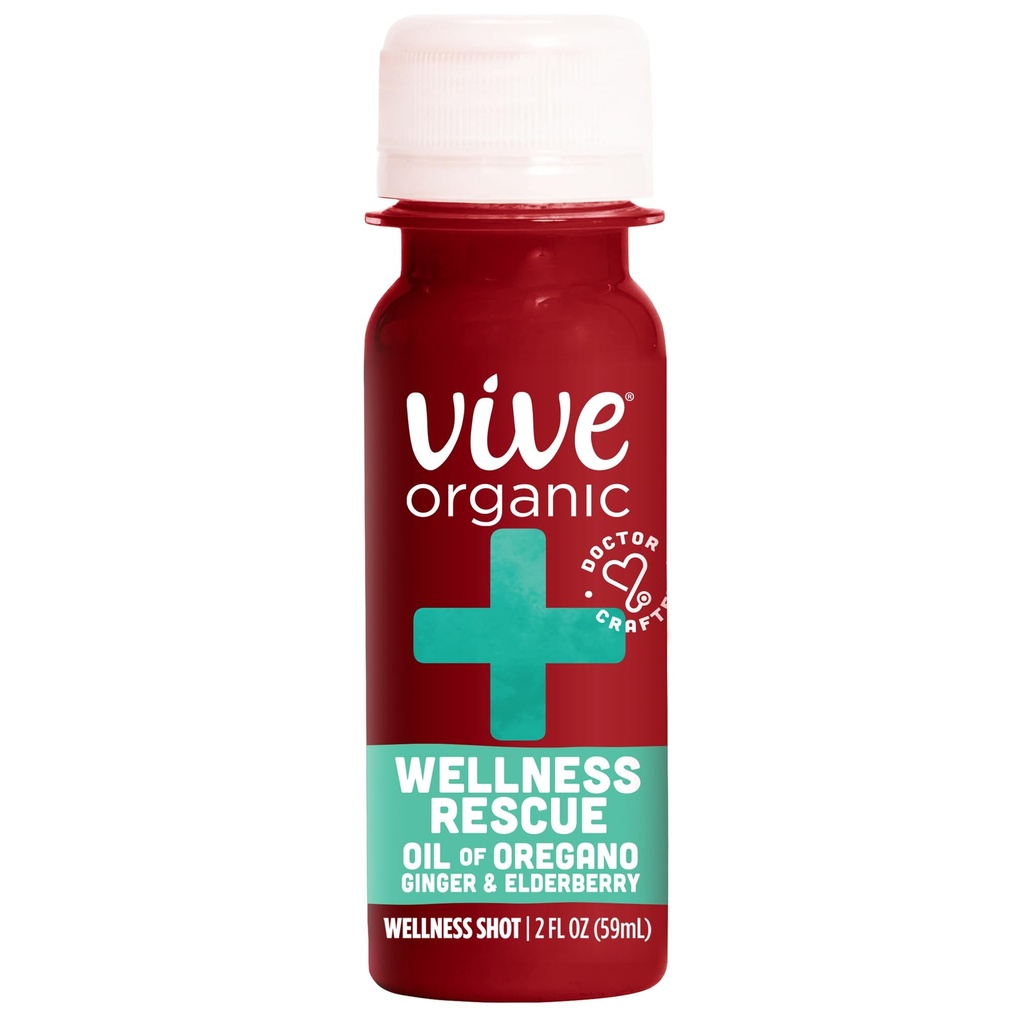 Vive Organic Wellness Rescue Shot、ジンジャー、Elderberry、Oreganoのオイル、2 Oz