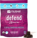 Mushie 100%オーガニック5スーパーマッシュルームコンプレックスグミー - 2000mg Reishi、トルコテール、Maitake、チャガ&シイタケブレンド - ビタミンDと腸の健康と免疫サポート - ビーガン、グルテンフリー - 60カウント