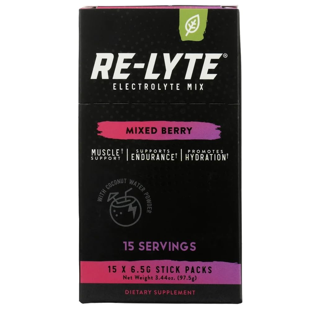 RELYTE Re-Lyte の電解物の飲み物の混合されたベリー 15 のサービングのパケット 3.44 oz