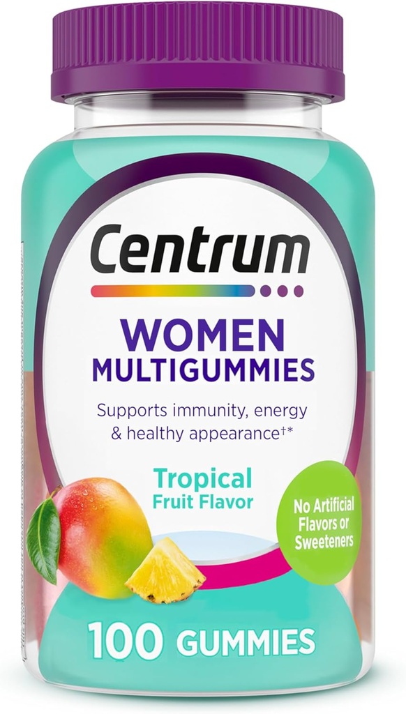 Centrumの女性のMultivitaminのグミー、免疫、エネルギー、健康な出現サポート、100の計算、50日の供給