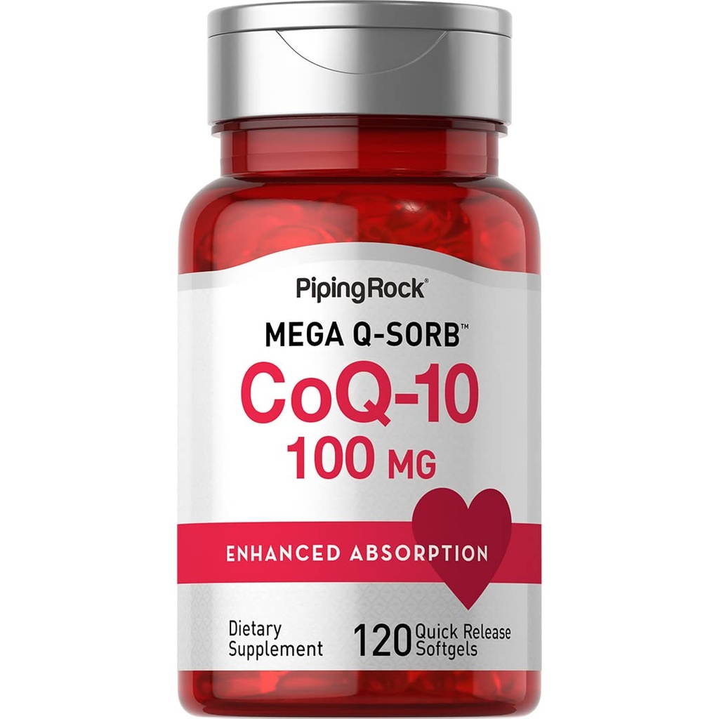 パイピングロックコク10 100mg | 120 Softgels | ブラックペッパーエキス付 | ノンGMO、グルテンフリーサプリメント