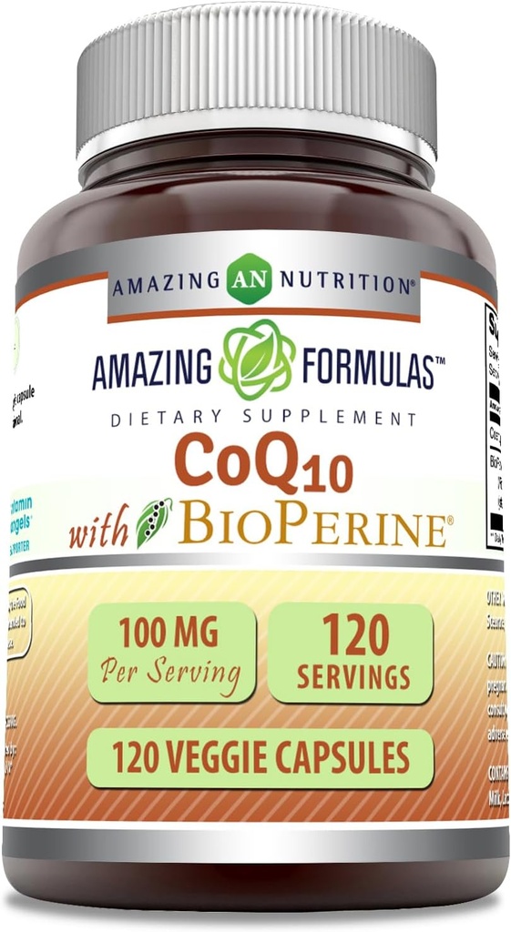 アメイジングフォーミュラコク10 with BioPerine 100 Mg | ベジタリアンカプセルサプリメント | ノンGMO | グルテンフリー | アメリカ製(1パック | 120カウント)